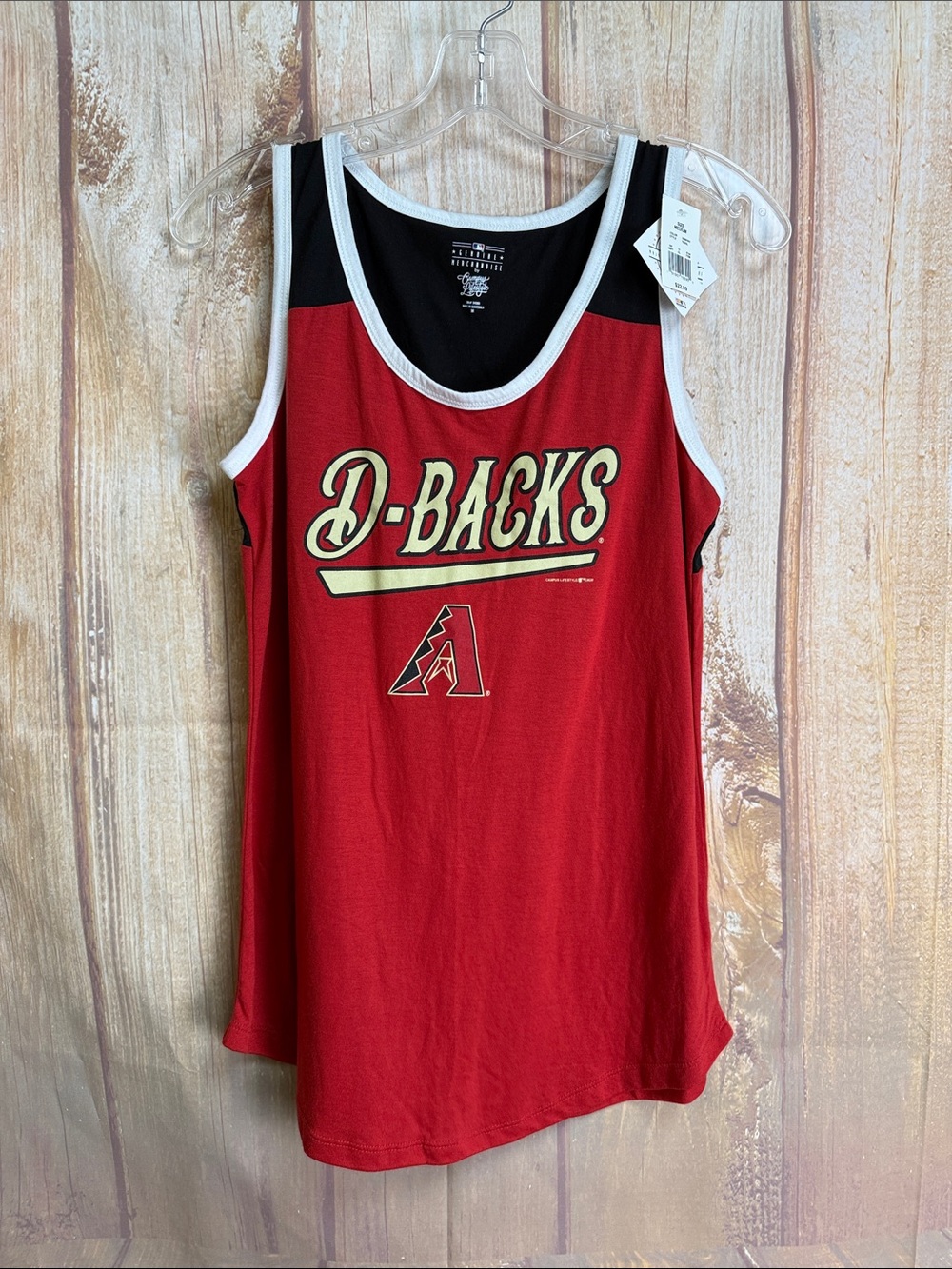 NWT MLB Campus Lifestyle Arizona Diamondbacks D-BACKS Red Tank Top Size Medium